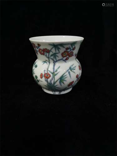 A Chinese Dou-Cai Glazed Porcelain Vase