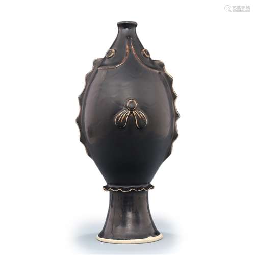 A Chinese Ding-Type Black Glazed Porcelain Vase