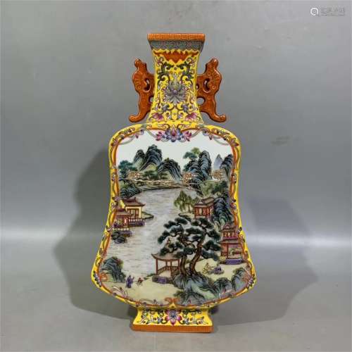 A Chinese Famille-Rose Porcelain Vase