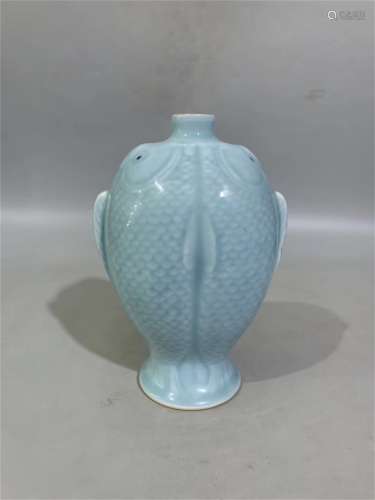 A Chinese Blue Glazed Porcelain Vase