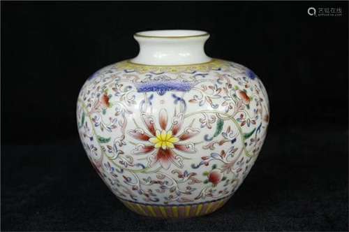 A Chinese Famille-Rose Porcelain Jar