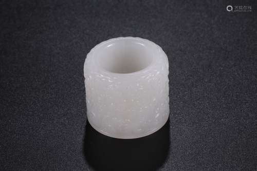 A Chinese Carved Jade Ring