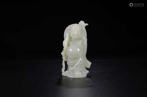 A Chinese Carved Jade Figure of Buddha