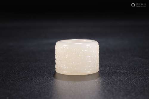 A Chinese Carved Jade Ring