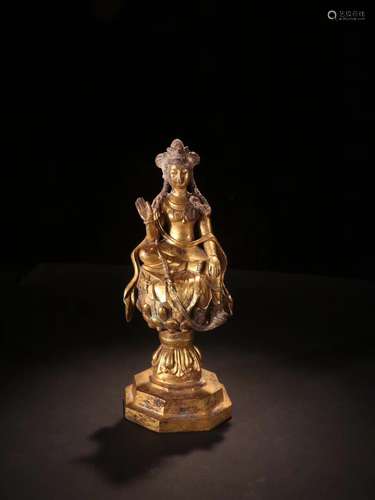 A Chinese Gilt Bronze Figure of Buddha