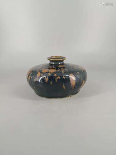 A Chinese Black Glazed Porcelain Vase