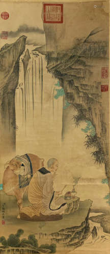 A Chinese Scroll Painting, Ding Guanpeng Mark