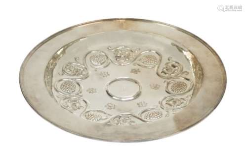 Duchess of Sutherland Cripples’ Guild, a large silver-plated copper dish c.1910, stamped D.S.C.G