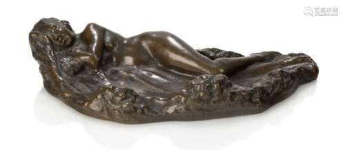 Savu Savargin (1890-1954), a patinated bronze vide poche c.1920, signed Savarign Cast from a model