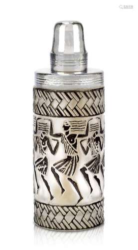 René Lalique (1860-1947), a clear and frosted and enamelled Brule-parfum for Marcas et Bardel - 7 '