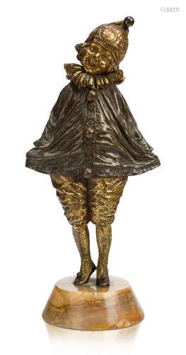 D.H Chiparus (1886-1947), a gilt and patinated bronze figure 'Little Clown', c.1920, Signed 'H.