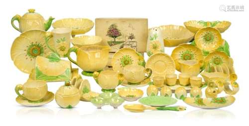 Carlton Ware, a collection of Yellow Buttercup design ceramic tea ware Mostly dating from the