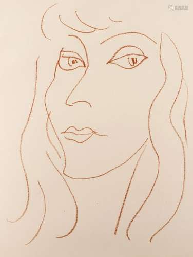 Henri Matisse, French 1869-1954- Lumière rousse, Visages, 1946 (Duthuit 11); lithograph in