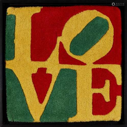 Robert Indiana, American 1928-2018- Summer - Love, 2006; hand tufted wool, with publisher's label