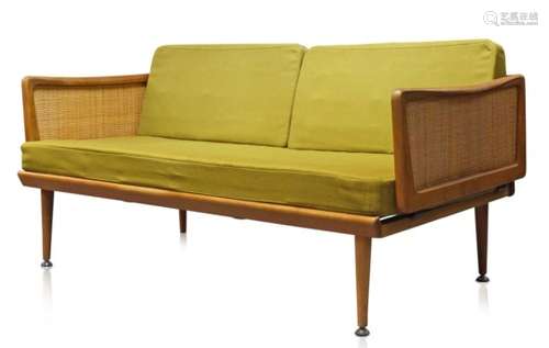 Peter Hvidt & Orla Mølgaard-Nielsen, a model 'FD451' sofa for France and Son c.1950s, with applied