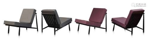 Alf Svensson (1929-1999), a set of four ebonised 'Domus 1' lounge chairs for Dux c.1950s with