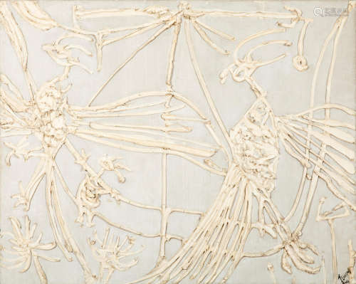 Oiseaux blanches 73 x 93 cm. Thanos Tsingos(Greek, 1914-1965)