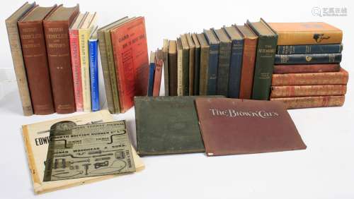 Assorted books and literature relating to early motoring subjects,