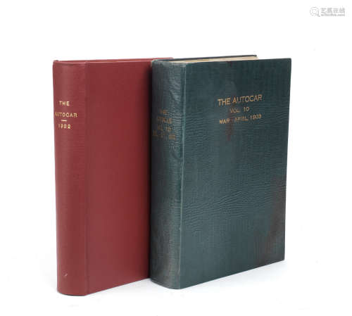 The Autocar; bound Volumes IX and X, for late 1902 and early 1903,