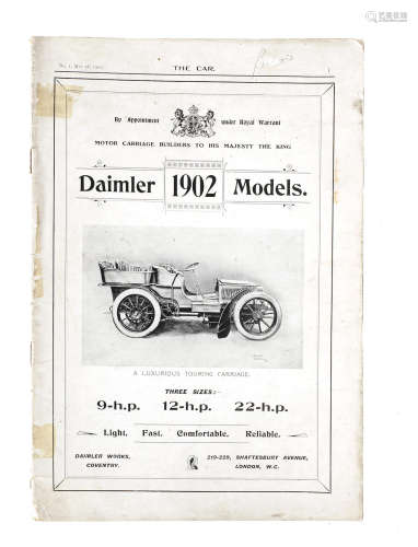 The Car Illustrated; first issue Volume I No.1, 28th May 1902,