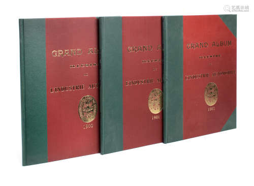 Grand Album Illustre de L'Industrie Automobile; three reprinted bound volumes for 1900, 1901 and 1902,