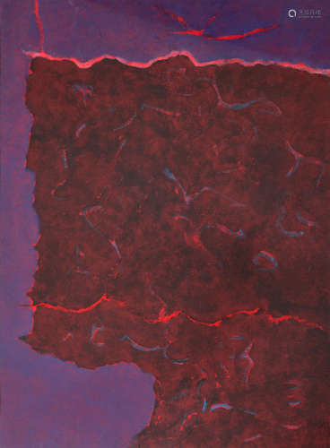 Infinity Field Jerusalem Series Burning Bush 76 x 55 cm. Theodoros Stamos(Greek/American, 1922-1997)