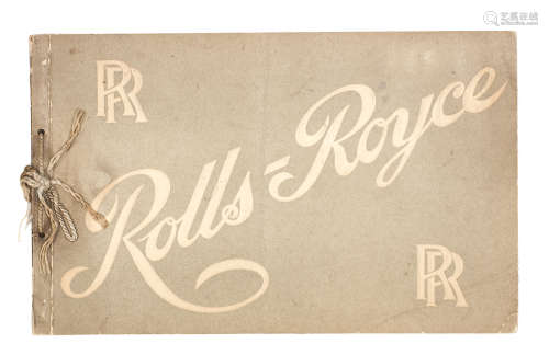 A Rolls-Royce Cars sales brochure, 1906,
