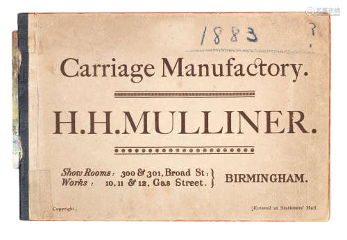 An H.H.Mulliner Carriage Manufactory catalogue, late 19th Century,