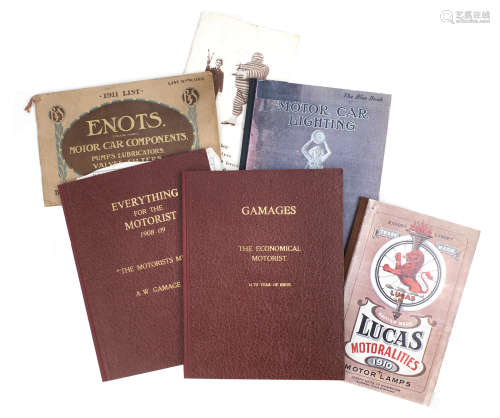 Various sales literature for early motoring accessories,