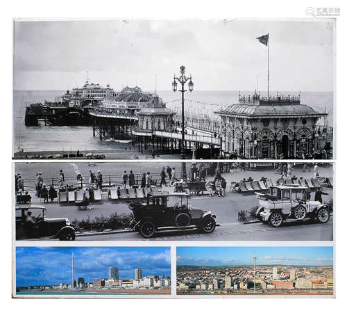 A large photoprint on sheet alloy of the Brighton 'British Airways i360' tower,