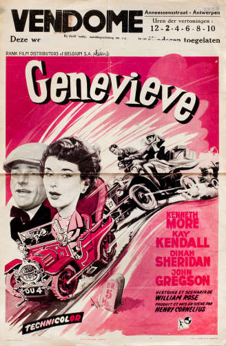 A 'Genevieve' film poster, Belgian,