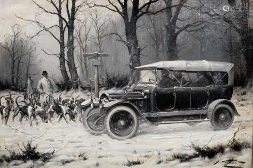 George Wright (British 1860–1942), '1910 Maudslay in Winter',
