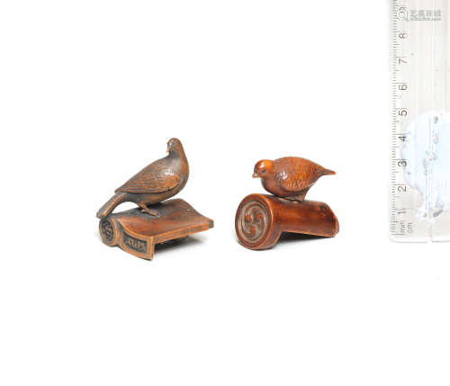 Two wood netsuke  Edo period, (1615-1868), early to mid-19th century