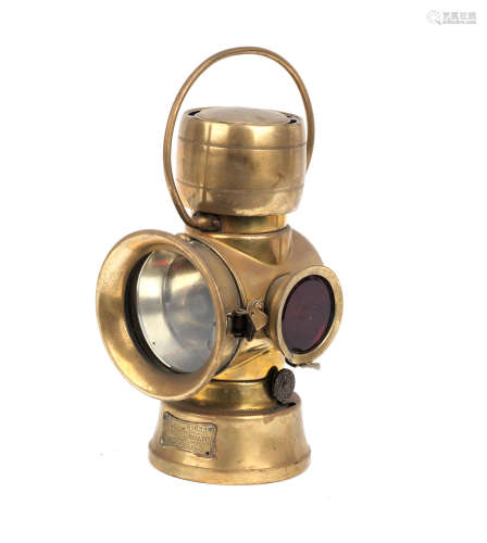 A Lucas No.633 oil-illuminated number-plate lamp,