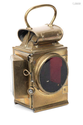 A J & R Oldfield 'Dependence' oil-illuminated tail lamp, patented 1904,