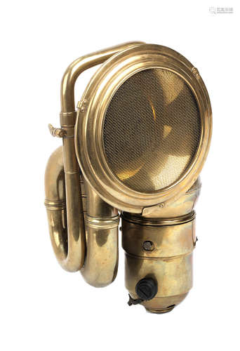 An Autovox electric double-twist horn, French, patented 1908,