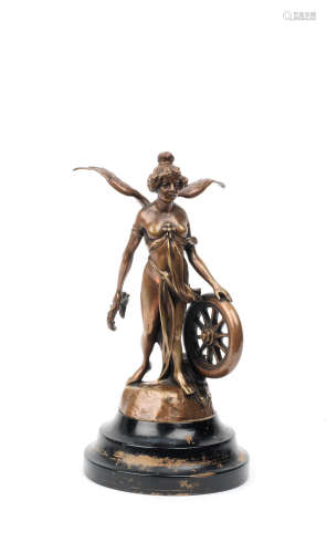 A 'Winged Goddess of Motoring' mascot, circa 1910,
