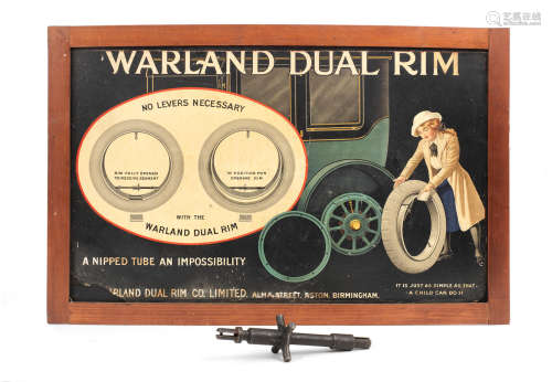 A Warland Dual Rim tool and associated advertisement,