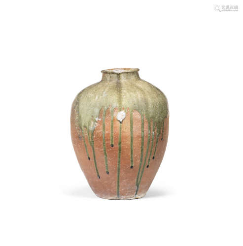A Tanba stoneware large tsubo (storage jar)  Muromachi period (1333-1573), late 16th century