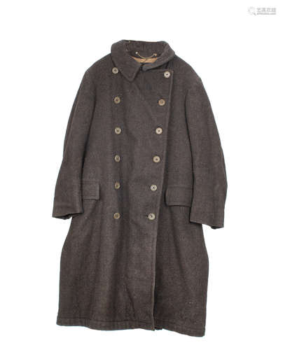 A gentleman's woollen motorist's coat by Alfred Dunhill,