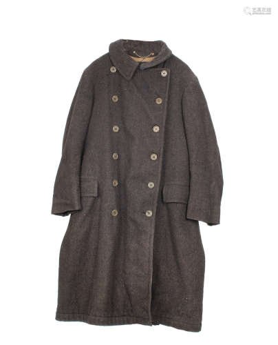 A gentleman's woollen motorist's coat by Alfred Dunhill,
