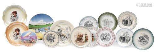 Assorted 'Veteran Motoring' decorative plates,