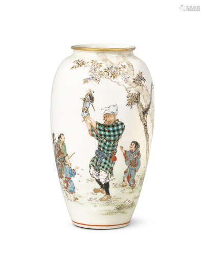 A Satsuma ovoid Vase   By Yabu Meizan (1853-1934), Meiji era (1868-1912), late 19th/early 20th century