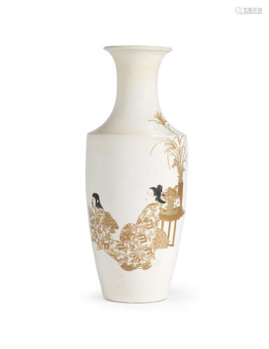 A tall Satsuma vase   By Ryozan for the Yasuda Company, Meiji era (1868-1912), late 19th/early 20th century