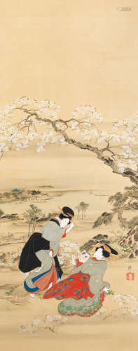 Teisai Hokuba (1771-1844) Women and Child  Edo period (1615-1868), circa 1820-40