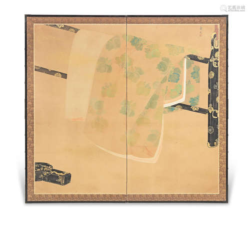 Shimomura Kanzan (1873-1930) Tagasode (Whose Sleeves?)  Taisho (1912-1926) or Showa (1926-1989) era, circa 1915-1930