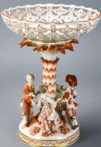 Antique German Meissen Porcelain Center Piece