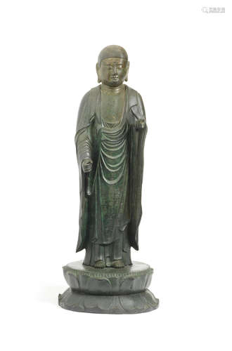 A Cast-Bronze Figure of Jizo Bosatsu  Edo period (1615-1868), 18th century