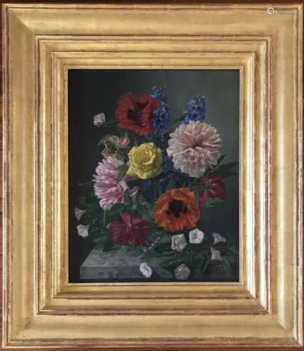 James Tucker Framed Floral Still Life Oil Painting