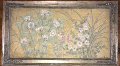 Max Kuehne Original Signed Floral Painting & Frame